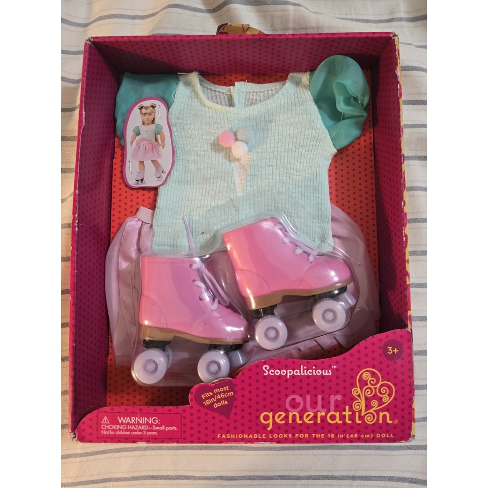 Our Generation SCOOPALICIOUS Ice Cream Outfit Set for Most 18" Dolls New